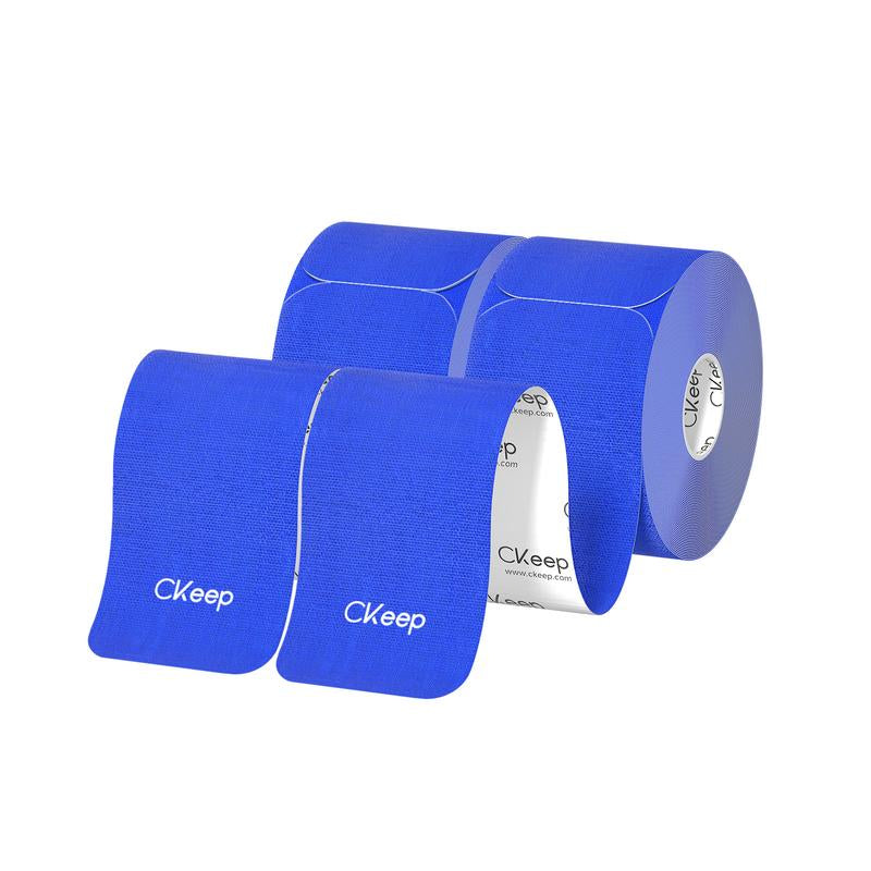 Ckeep Precut Athletic Tape, 10 Different Colors, 2 Rolls, 40 Strips, 33Ft, Cotton Elastic